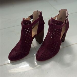 Women's Burgundy Ankle Boots